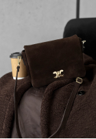 Zamszowa Geantă In My Closet ciocolatie