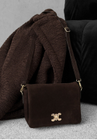 Zamszowa Geantă In My Closet ciocolatie