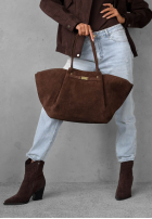 Zamszowa Geantă Almost Ready ciocolatie