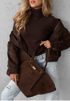 Zamszowa Geantă Almost Ready ciocolatie