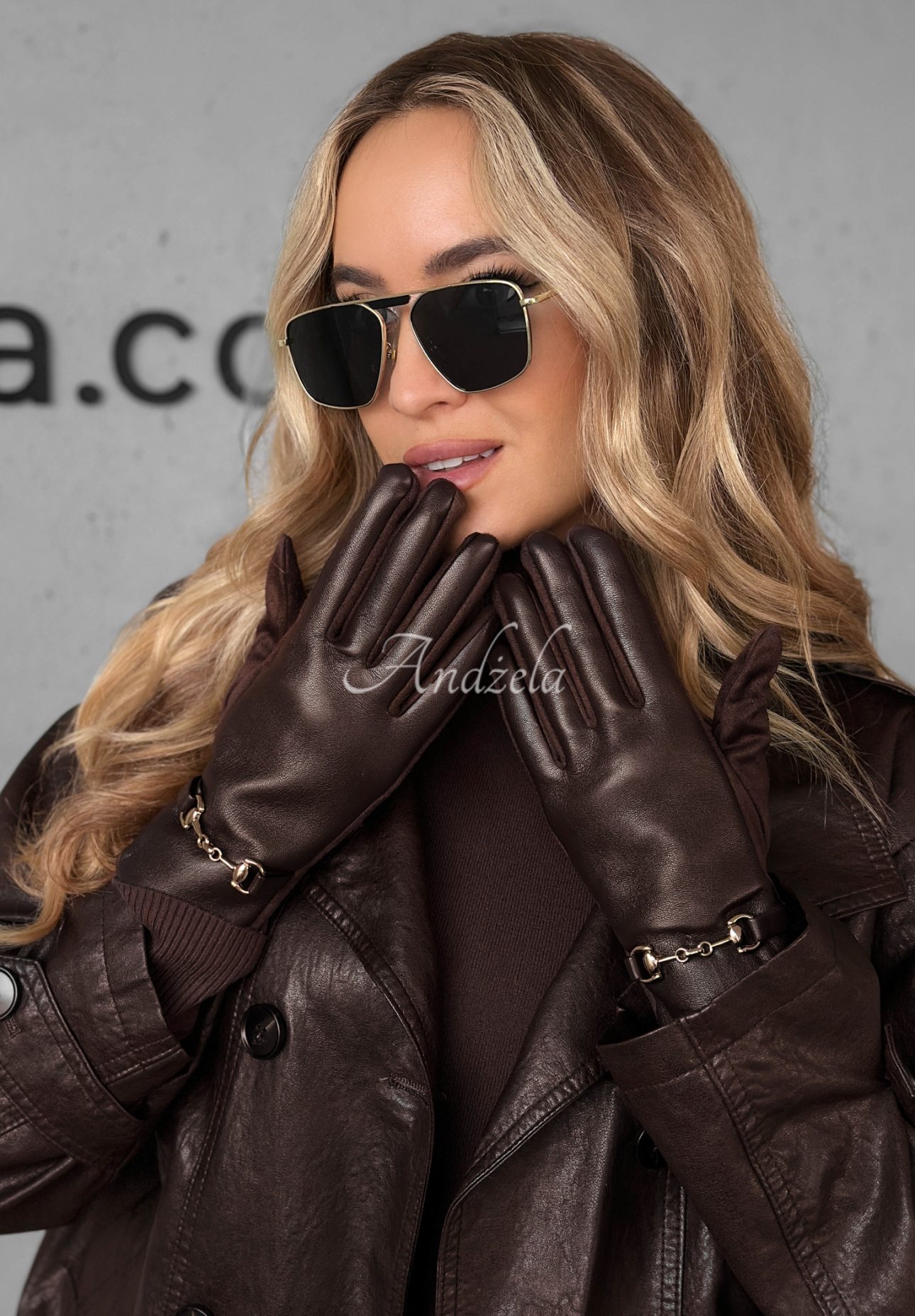 Mănuși din imitație de piele Festive Memories