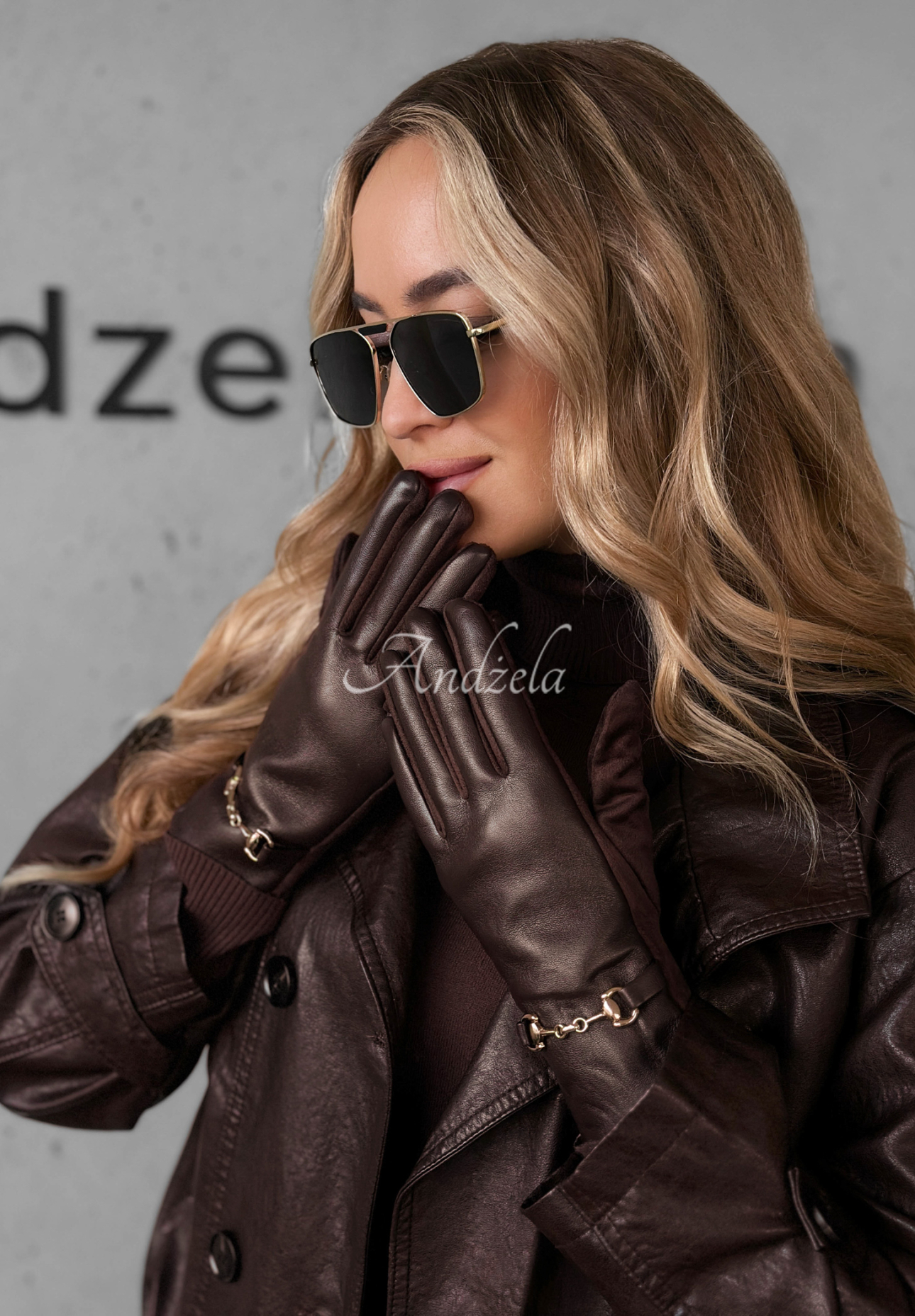 Mănuși din imitație de piele Festive Memories