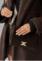 Zamszowa Geantă In My Closet ciocolatie