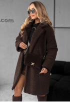 Zamszowa Geantă In My Closet ciocolatie