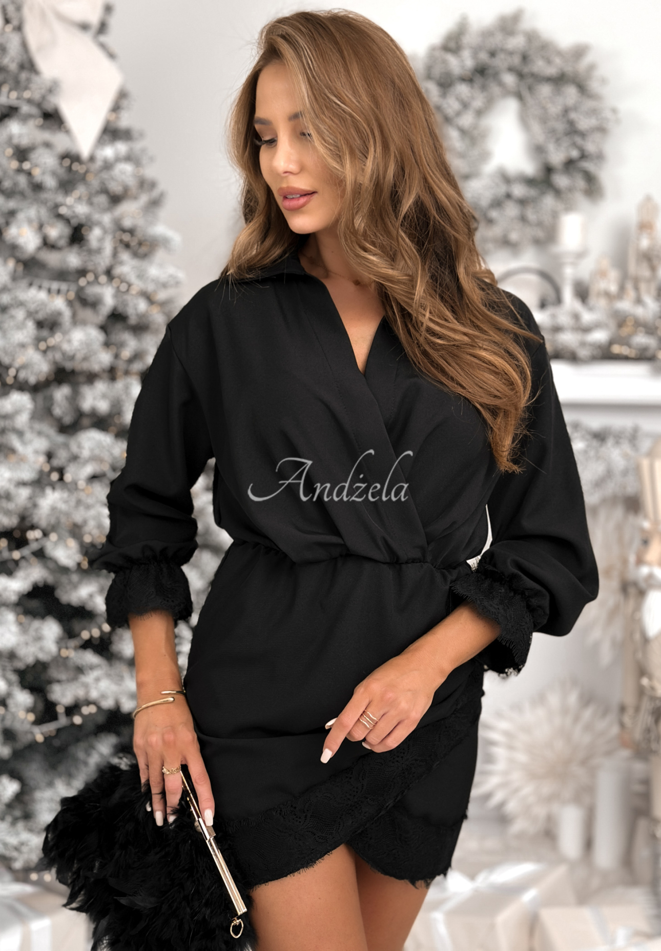 Rochie petrecută cu dantelă Your Reflection