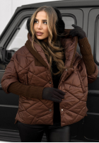 Geacă oversize z kapturem Sancha ciocolatie