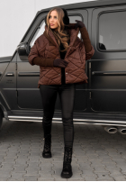 Geacă oversize z kapturem Sancha ciocolatie