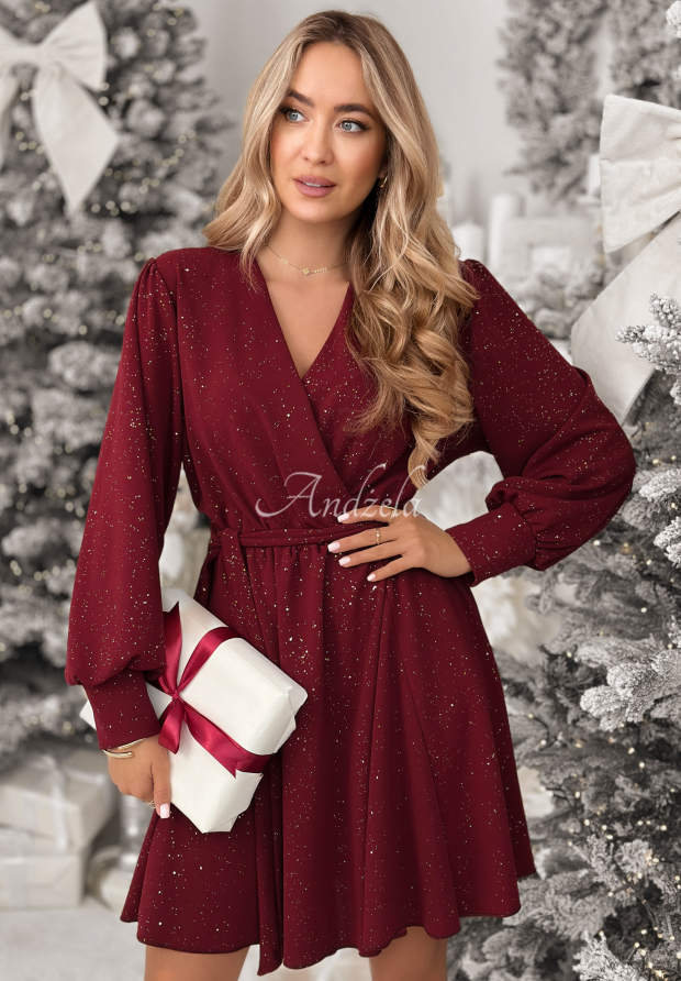 Rochie mini strălucitoare din viscoză Never Yours