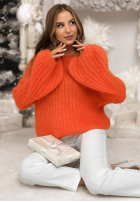 Pulover z szerokimi rękawami Better Than That portocaliu