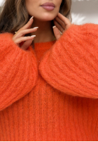 Pulover z szerokimi rękawami Better Than That portocaliu