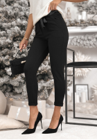 din material textil Pantaloni z paskiem Alone We Can negre