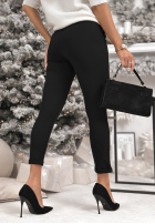 din material textil Pantaloni z paskiem Alone We Can negre