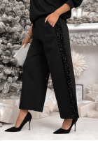 Compleu de trening Hanorac i Pantaloni z cekinowymi lampasami Nothing To Do negru