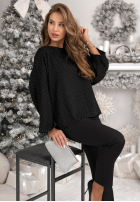 Bluză z kokardą i kryształkami The Stars Twinkle negru