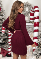 Sweterkowa Rochie Warm And Cozy burgundowa