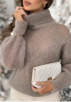 Pulover z golfem Fireplace Stories bej