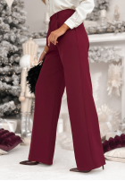 Pantaloni z przeszyciami A Minute Ago burgundowe