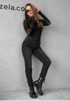 Ușor Pulover z golfem z kaszmirem Be The One negru