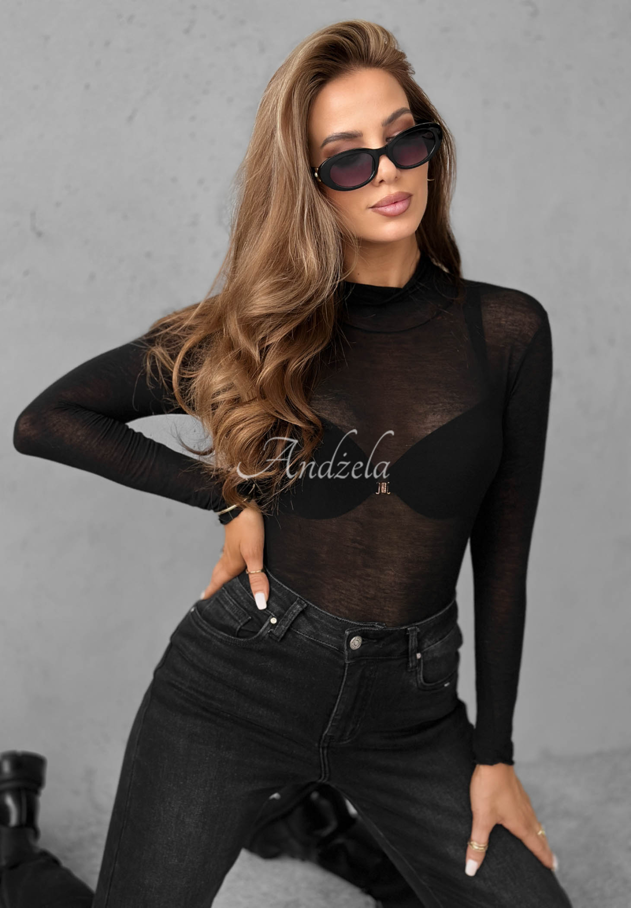 Bluză subțire cu guler și cașmir Be The One