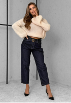 Pantaloni din denim balloon Important Message bluemarin