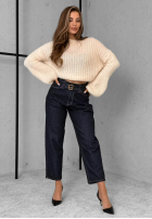 Pantaloni din denim balloon Important Message bluemarin