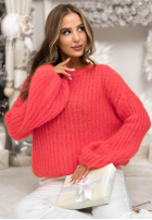 Moherowy Pulover z szerokimi rękawami Better Than Coral