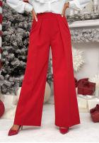 Pantaloni z przeszyciami After You Left roșii