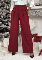 Pantaloni z przeszyciami After You Left burgundowe