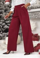 Pantaloni z przeszyciami After You Left burgundowe