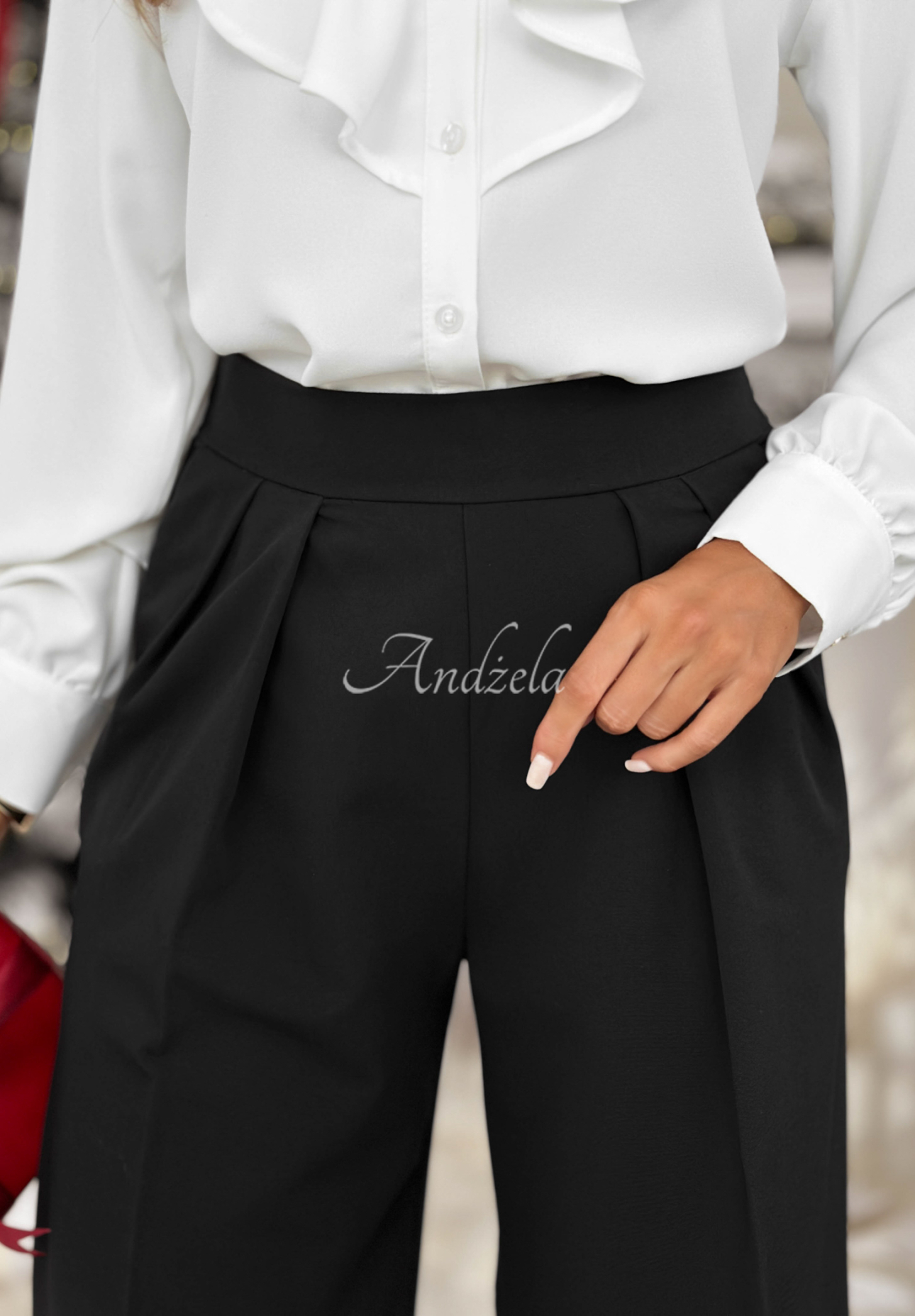 Pantaloni eleganți wide leg cu viscoză After You Left