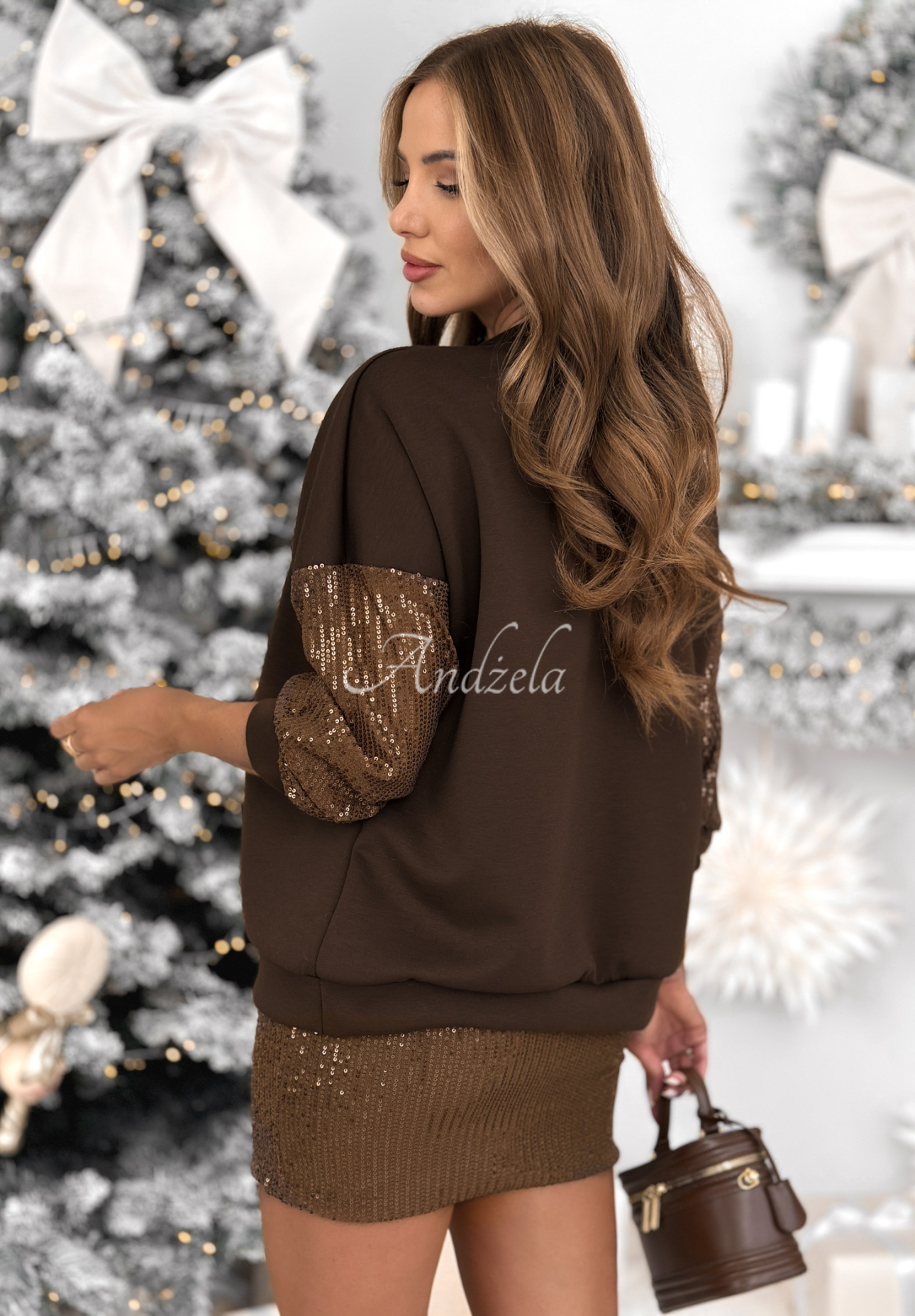 Set bluză și fustă mini cu paiete Got The Power