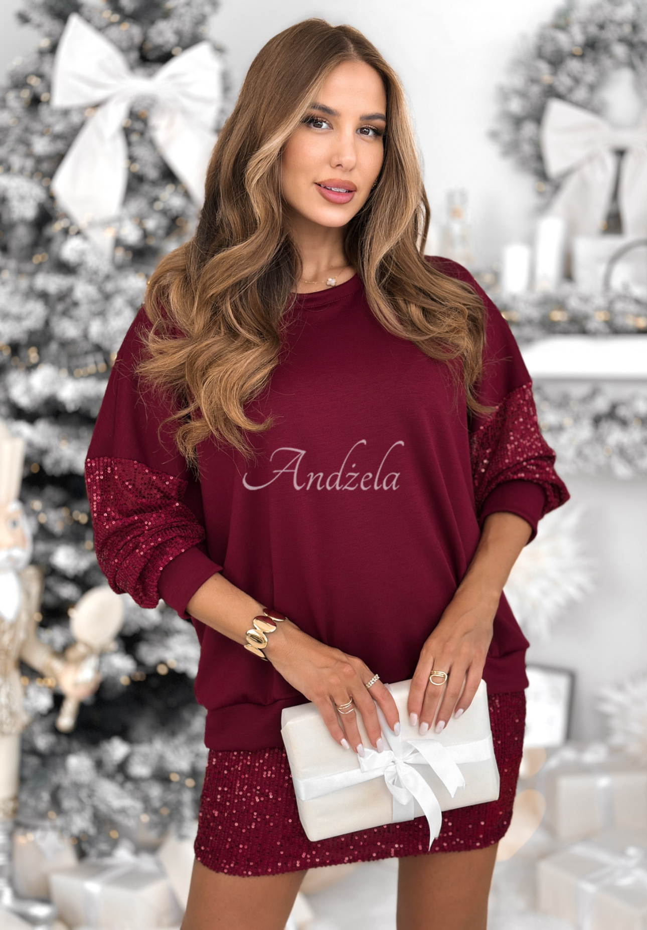 Set bluză și fustă mini cu paiete Got The Power