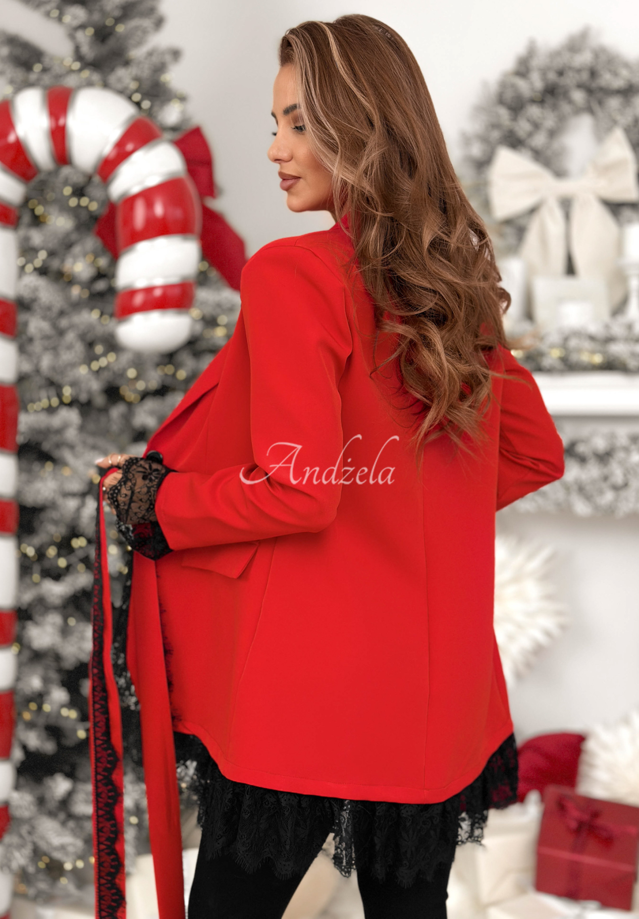 Sacou cu dantelă și curea Whatever Whenever