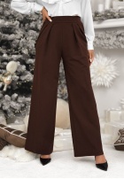 Pantaloni z przeszyciami After You Left ciocolatii