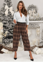 din material textil Pantaloni w kratę Learned About ciocolatii