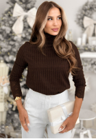 Pulover din material striat cu dantelă Lacy Dreams