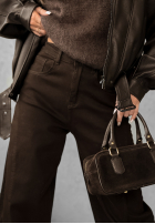 Pantaloni din denim balloon Say Less ciocolatii