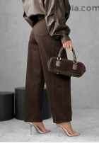 Pantaloni din denim balloon Say Less ciocolatii