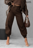 Pantaloni din denim balloon Say Less ciocolatii