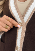 Krótki Cardigan z misiem Teddy Gifts ciocolatiu