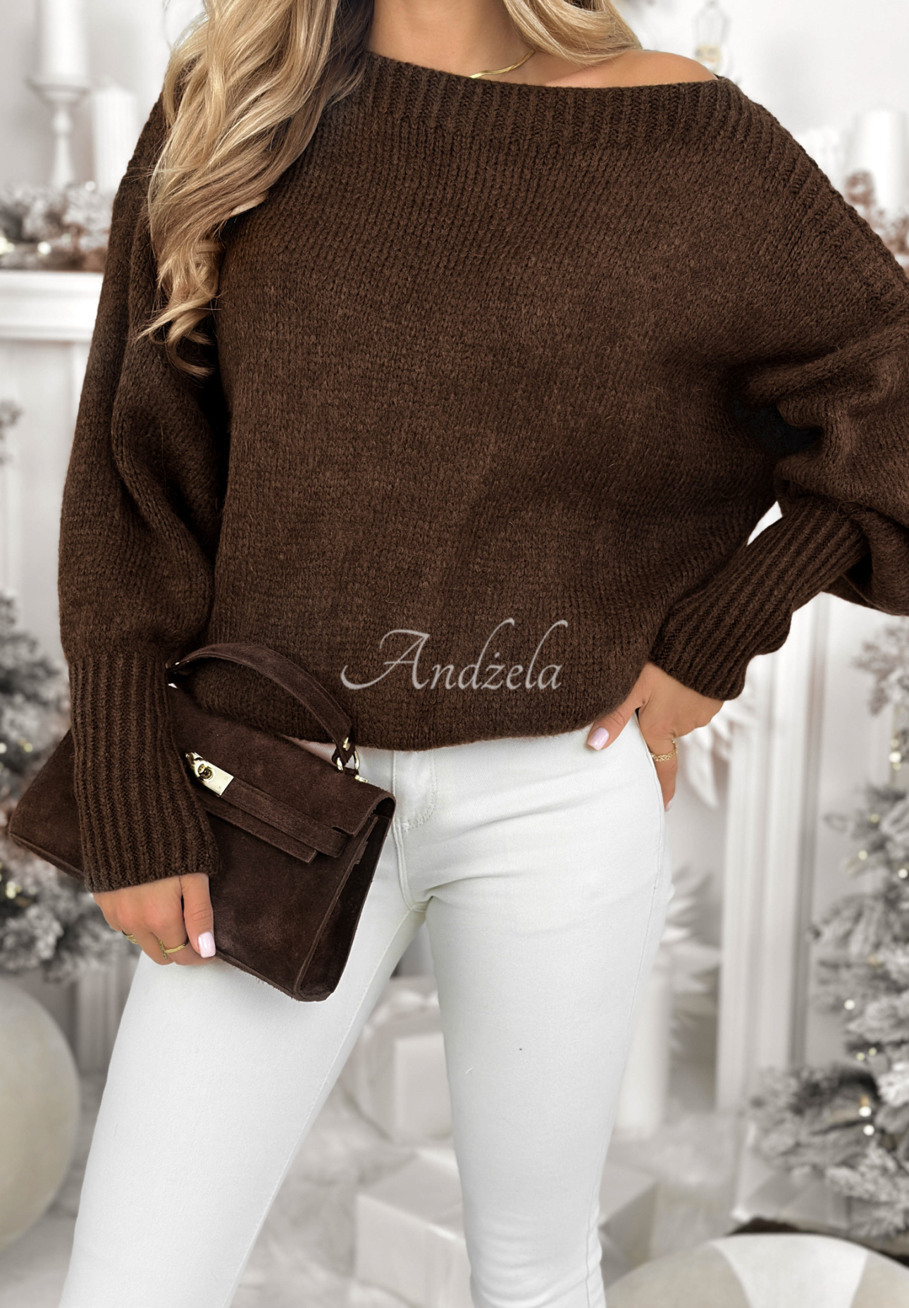 Pulover oversize Morning Fog