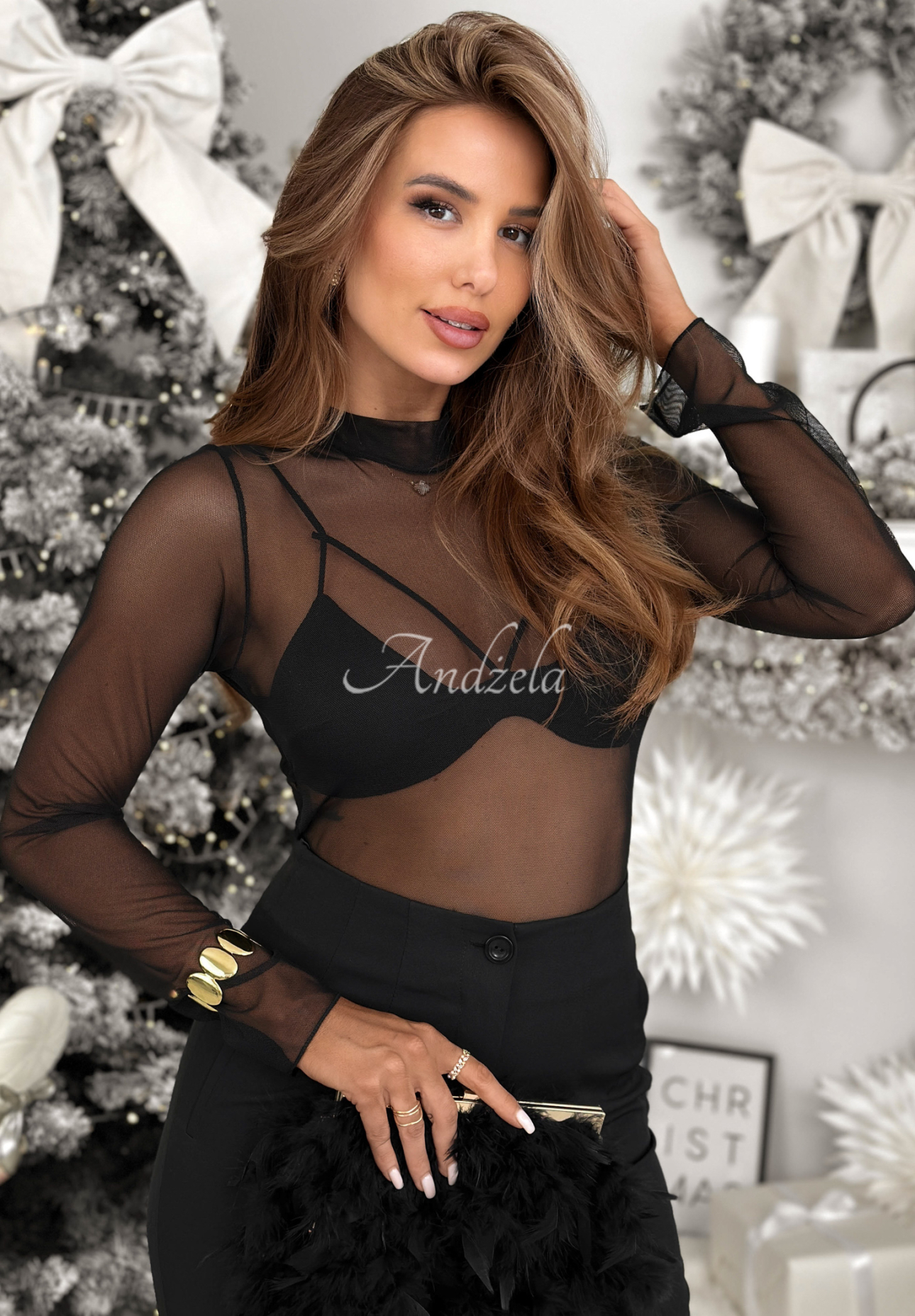 Body mulat din plasă Feel The Night