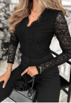 Koronkowa Bluză z dekoltem Your Dearest negru
