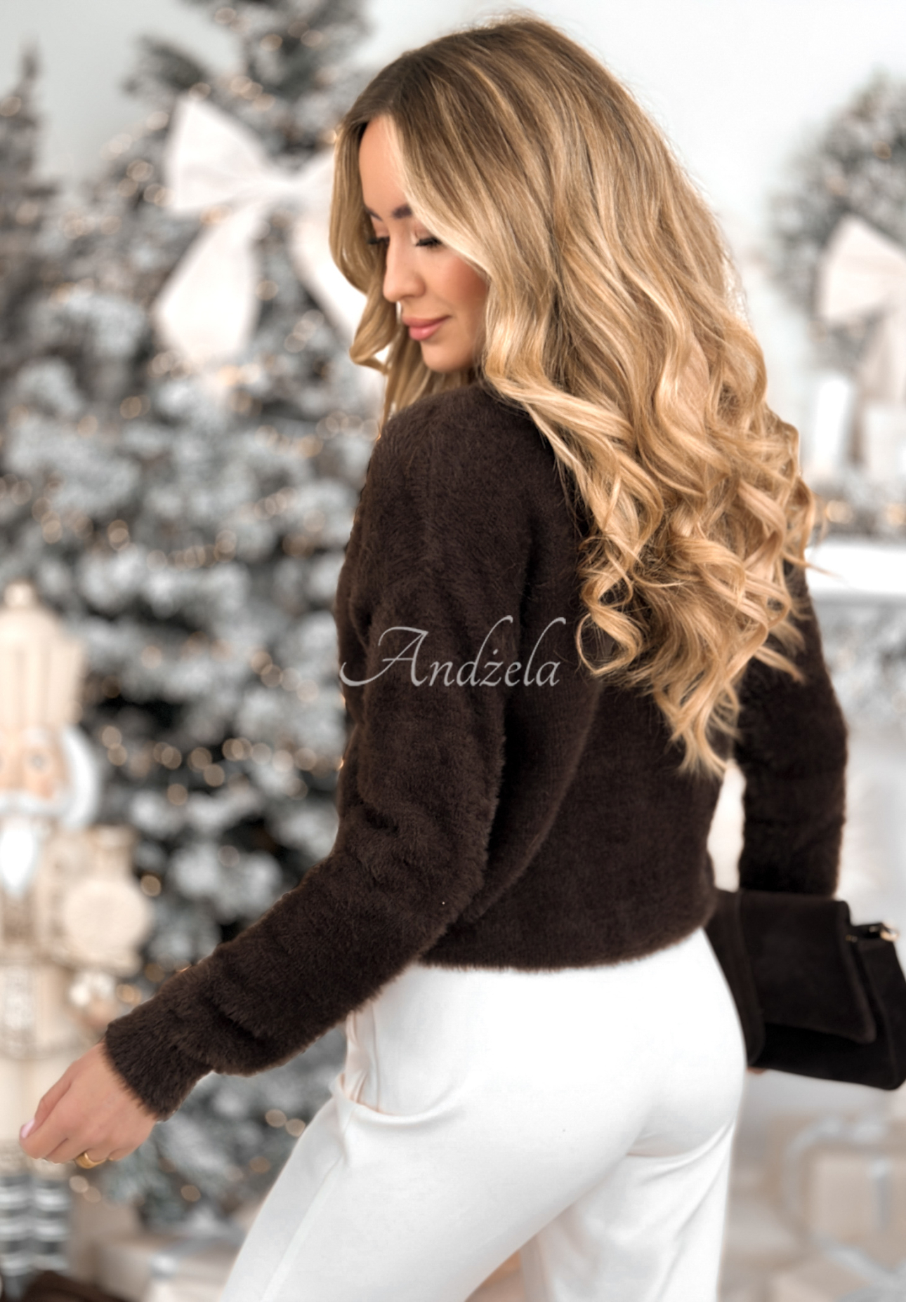 Cardigan scurt din alpaca Touch The Clouds