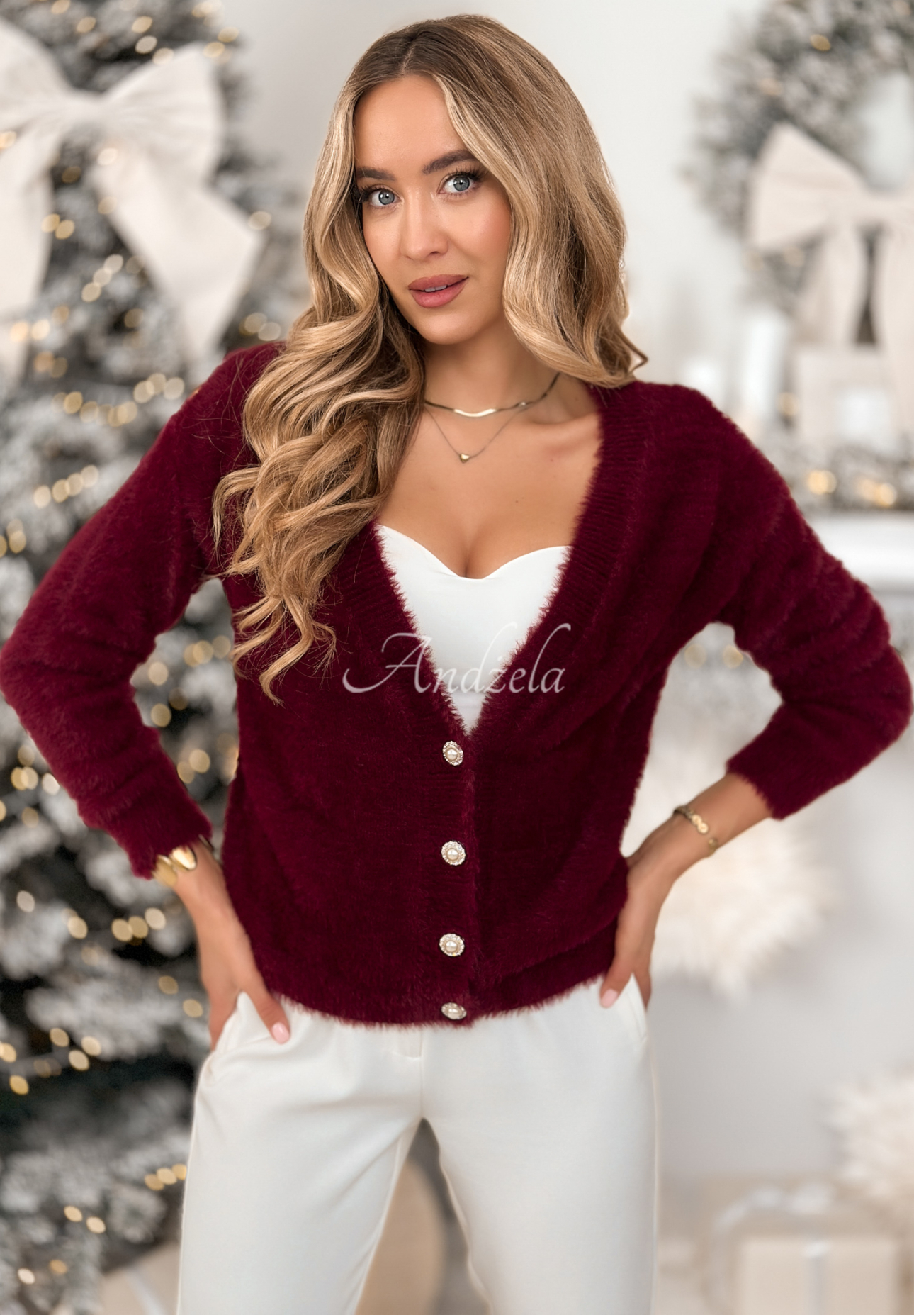 Cardigan scurt din alpaca Touch The Clouds