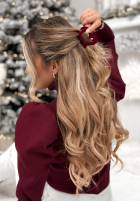 Din velur Clamă de păr klamra do włosów Velvette Heart burgundowa