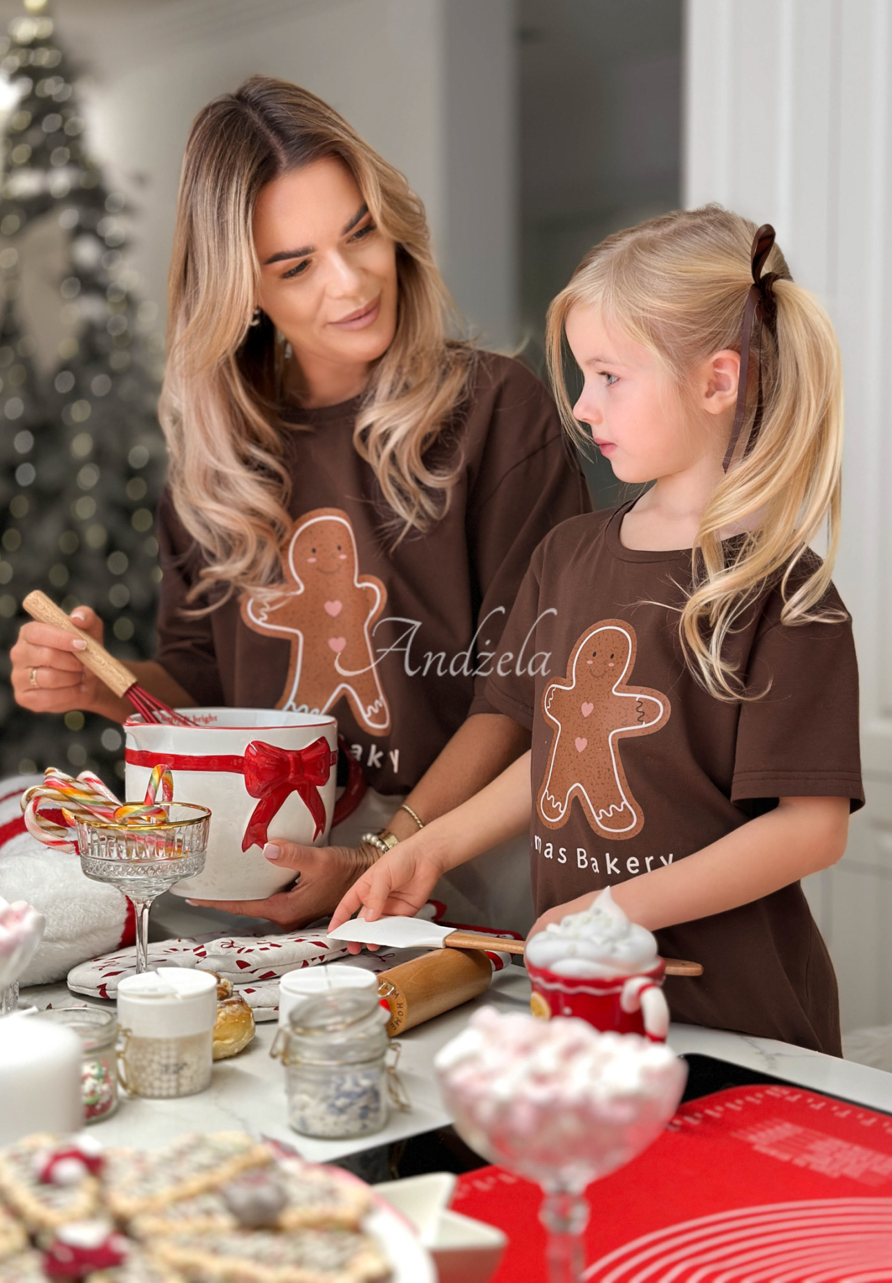 Tricou de Crăciun cu imprimeu Xmas Bakery