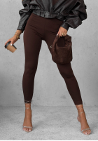 Colanți Push-Up Fit Females ciemnoczekoladowe