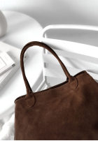 Zamszowa Geantă Fully Me ciocolatie