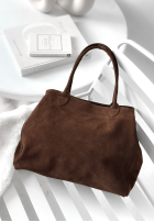 Zamszowa Geantă Fully Me ciocolatie